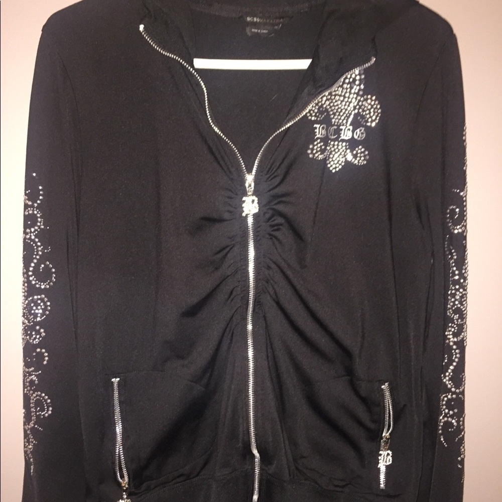 BCBG Jeweled black sports jacket
